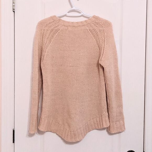 ZARA sweater Knit blush pink wool crewneck sweater size Medium @W - Picture 2 of 6